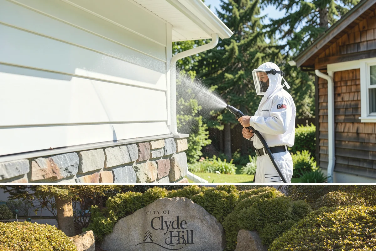 Garage Door Washing in Clyde Hill, King County, WA - Spring is ideal for clearing the heavy cedar and cottonwood pollen that coats doors after a wet Northwest winter.