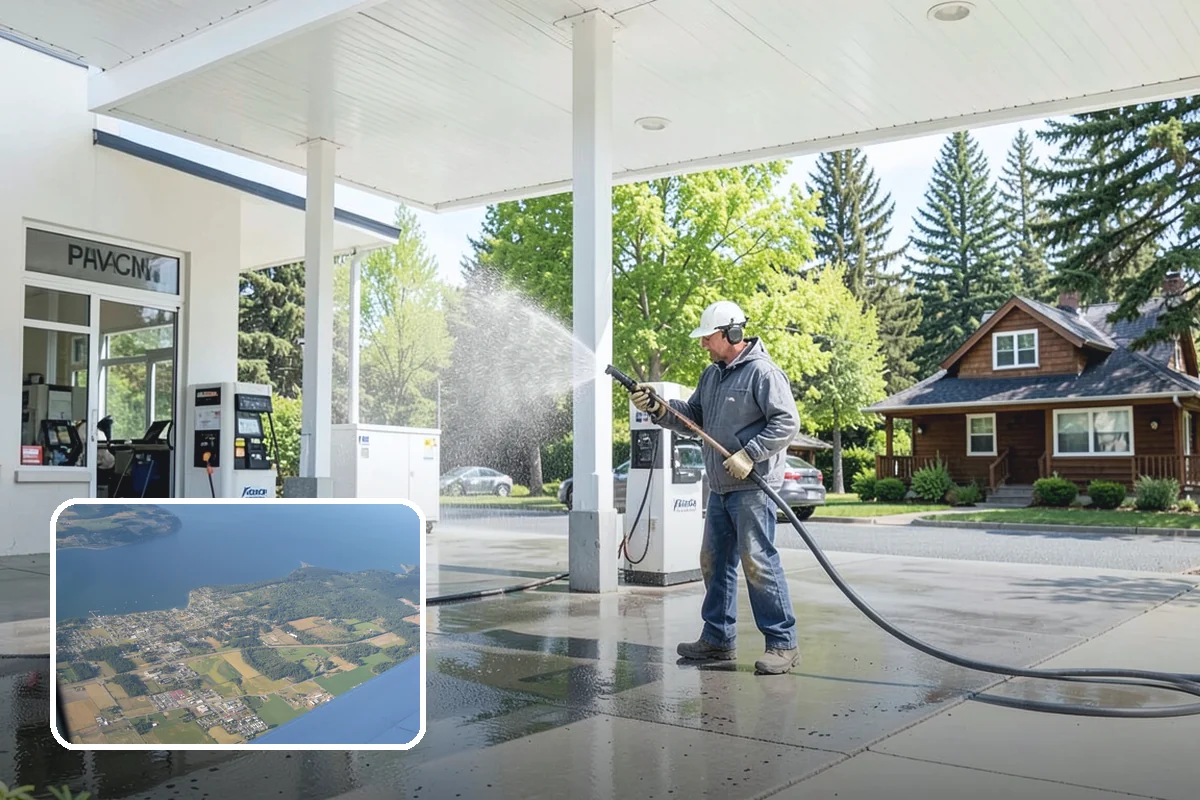 Garage Door Washing in Coupeville, Island County, WA - Brightens the most prominent surface on your home's front elevation