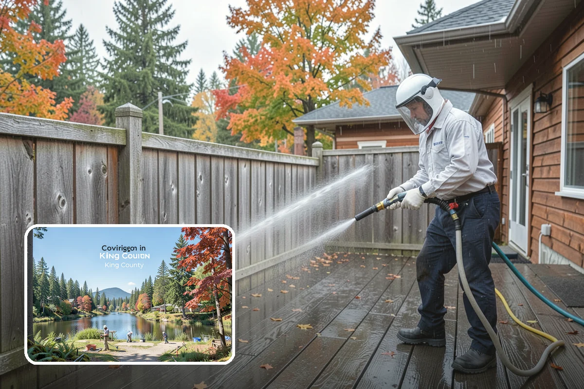 Garage Door Washing in Covington, King County, WA - Brightens the most prominent surface on your home's front elevation