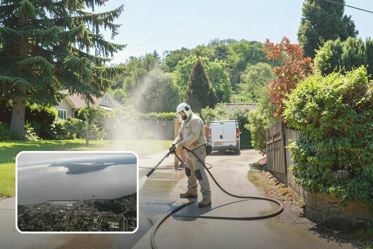 Garage Door Washing in Des Moines, King County, WA - Brightens the most prominent surface on your home's front elevation