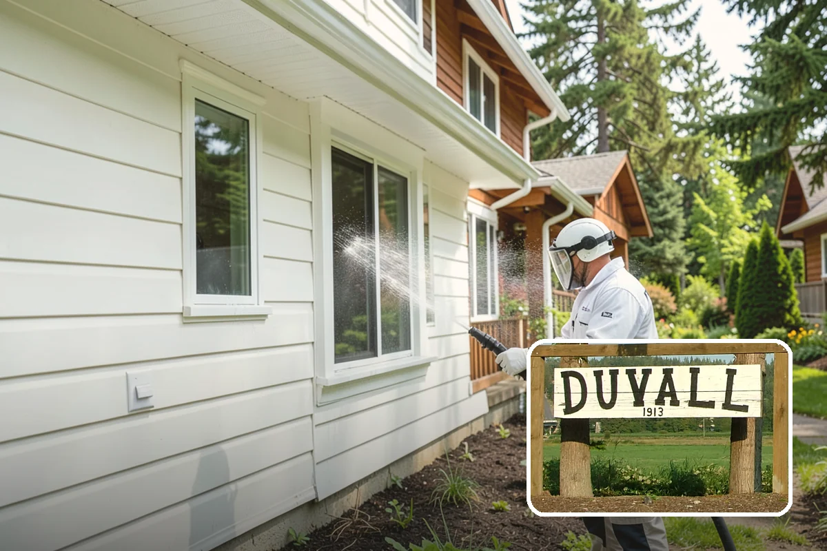 Garage Door Washing in Duvall, King County, WA - Brightens the most prominent surface on your home's front elevation