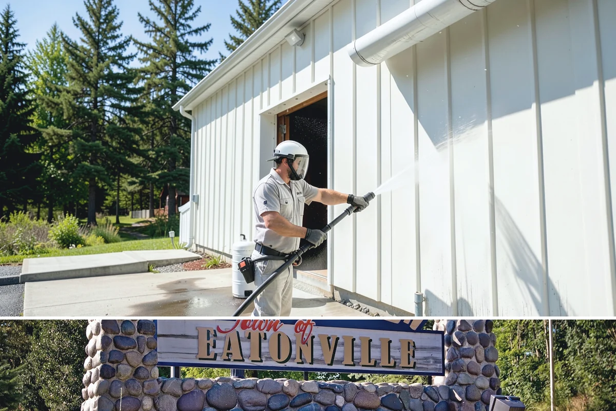 Garage Door Washing in Eatonville, Pierce County, WA - Spring is ideal for clearing the heavy cedar and cottonwood pollen that coats doors after a wet Northwest winter.