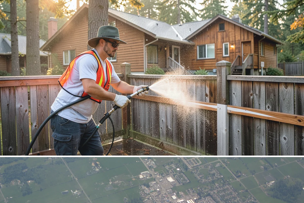Garage Door Washing in Enumclaw, King County, WA - Spring is ideal for clearing the heavy cedar and cottonwood pollen that coats doors after a wet Northwest winter.
