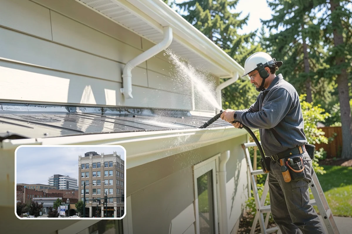 Garage Door Washing in Everett, Snohomish County, WA - Brightens the most prominent surface on your home's front elevation