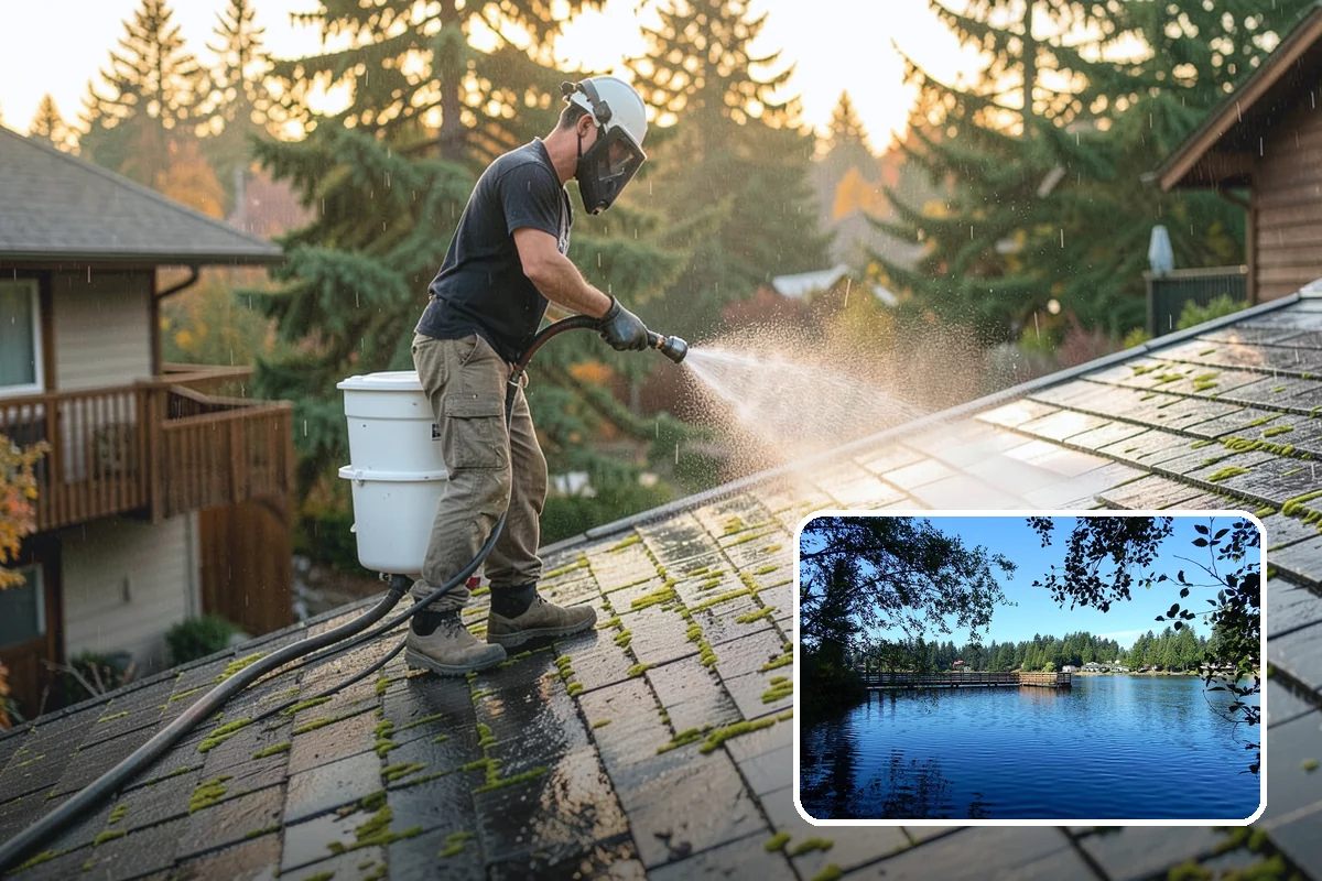 Garage Door Washing in Federal Way, King County, WA - Brightens the most prominent surface on your home's front elevation
