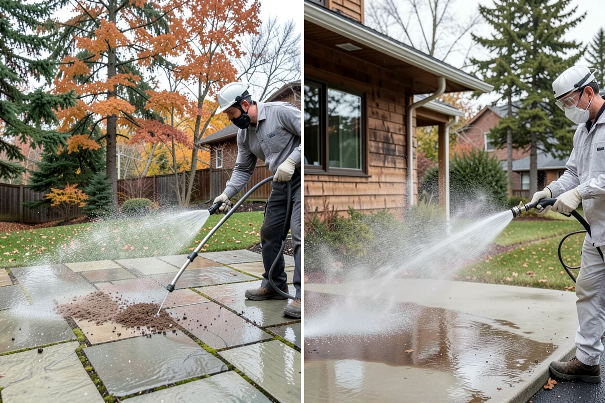 Garage Door Washing in Gig Harbor, Pierce County, WA - Rinse loose dust and cobwebs from panels and track hardware