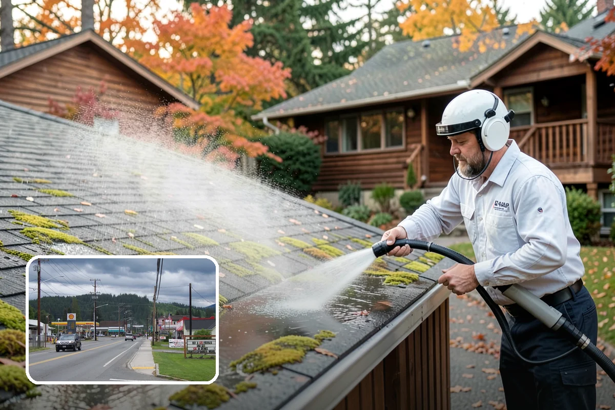 Garage Door Washing in Granite Falls, Snohomish County, WA - Brightens the most prominent surface on your home's front elevation