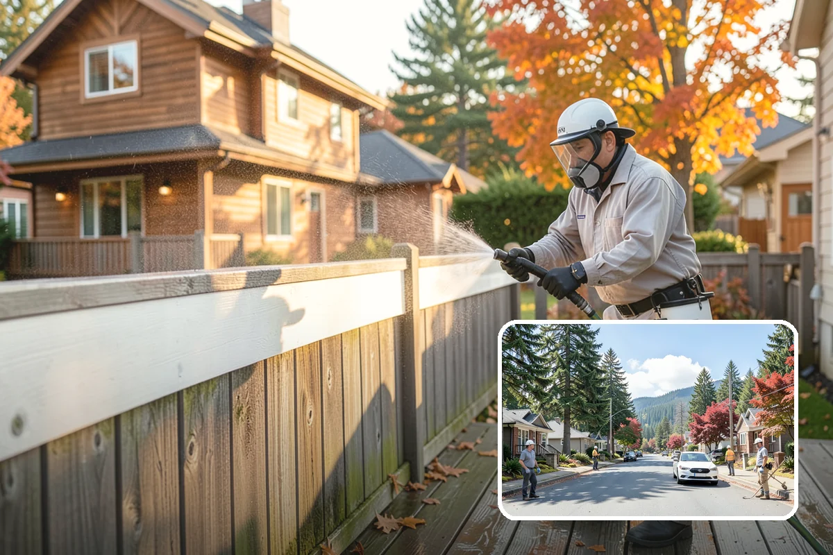 Garage Door Washing in Hunts Point, King County, WA - Brightens the most prominent surface on your home's front elevation