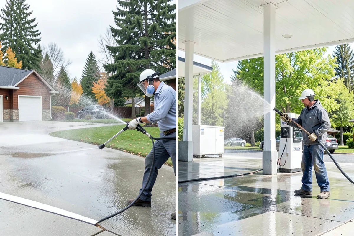 Garage Door Washing in Hunts Point, King County, WA - Rinse loose dust and cobwebs from panels and track hardware