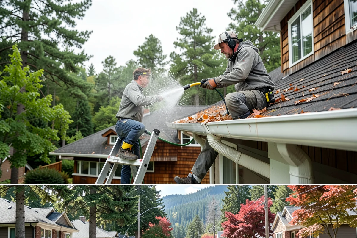 Garage Door Washing in Hunts Point, King County, WA - Spring is ideal for clearing the heavy cedar and cottonwood pollen that coats doors after a wet Northwest winter.