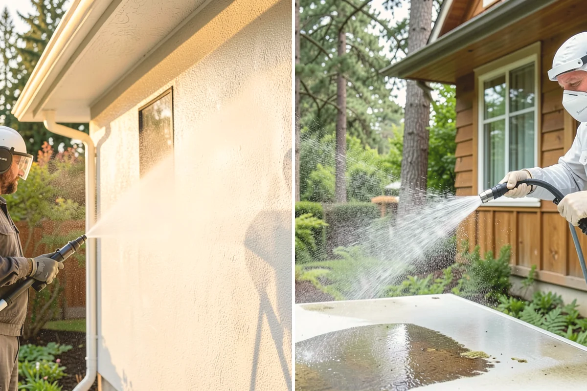 Garage Door Washing in Index, Snohomish County, WA - Rinse loose dust and cobwebs from panels and track hardware