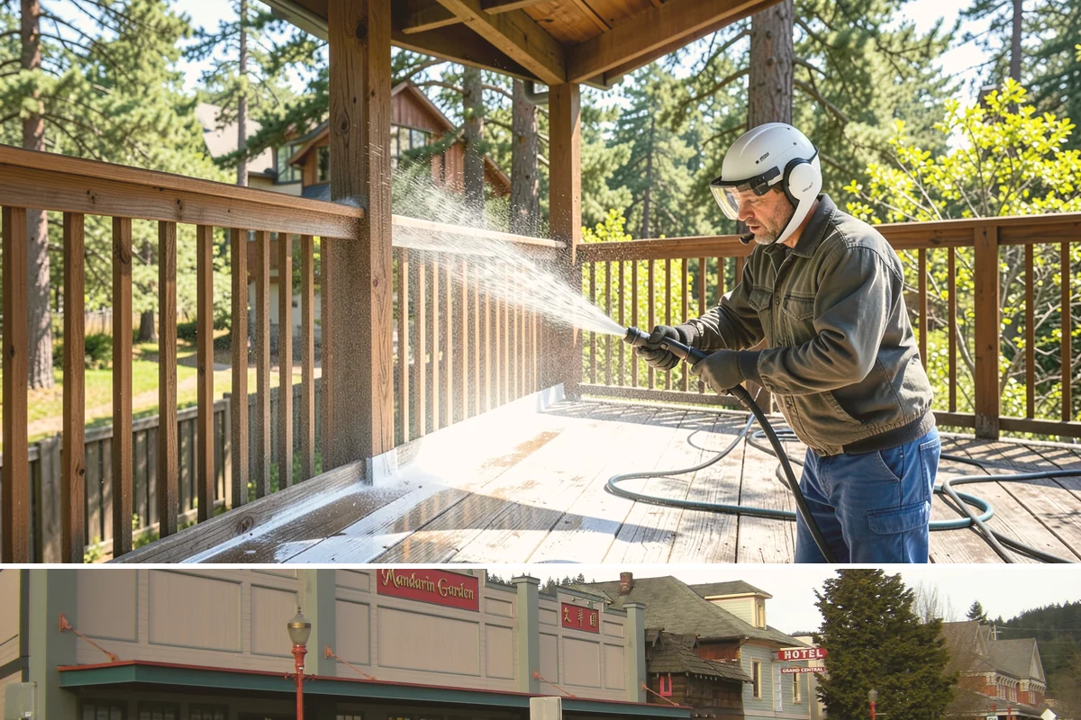 Garage Door Washing in Issaquah, King County, WA - Spring is ideal for clearing the heavy cedar and cottonwood pollen that coats doors after a wet Northwest winter.