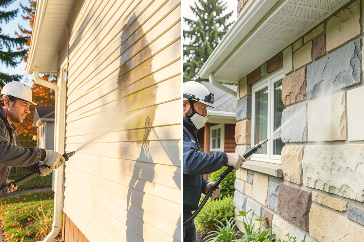 Garage Door Washing in Kent, King County, WA - Rinse loose dust and cobwebs from panels and track hardware