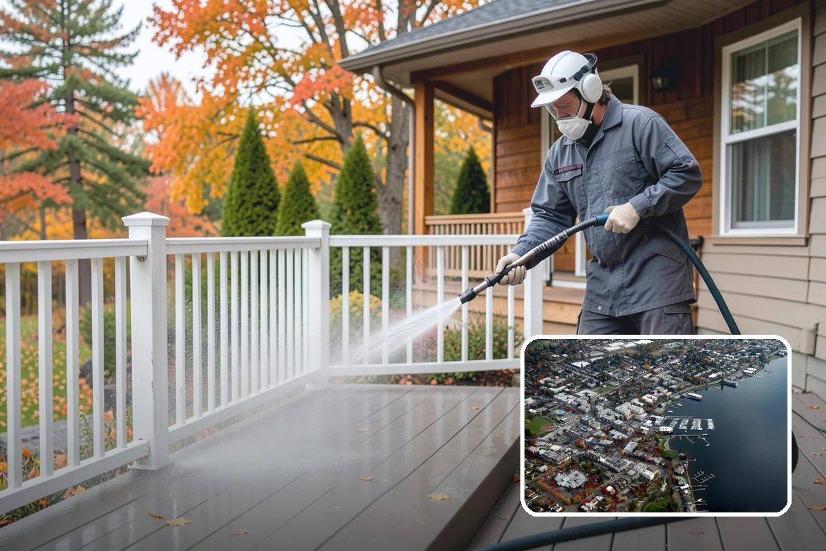 Garage Door Washing in Kirkland, King County, WA - Brightens the most prominent surface on your home's front elevation