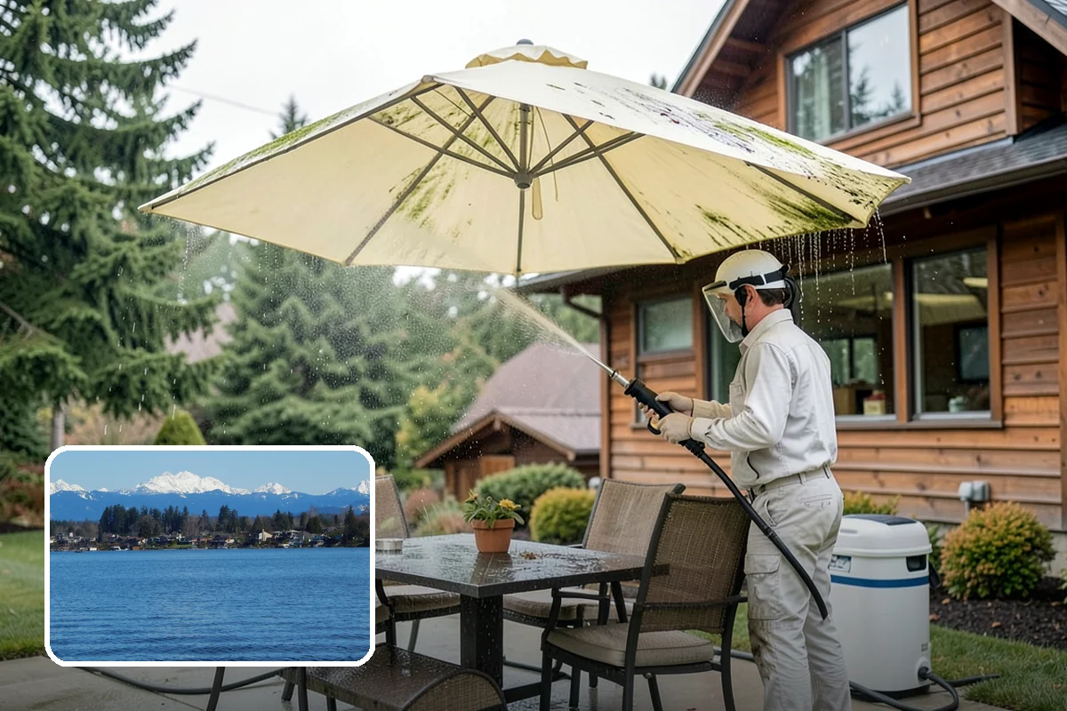 Garage Door Washing in Lake Stevens, Snohomish County, WA - Brightens the most prominent surface on your home's front elevation