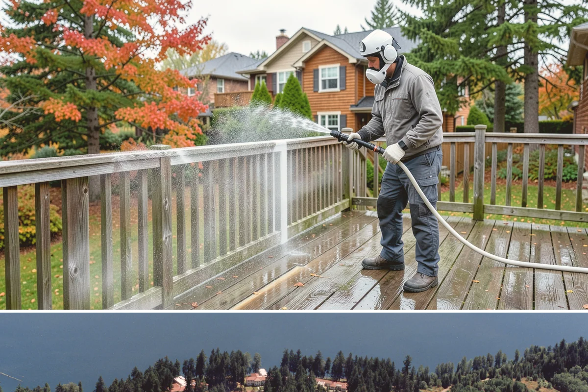 Garage Door Washing in Lakewood, Pierce County, WA - Spring is ideal for clearing the heavy cedar and cottonwood pollen that coats doors after a wet Northwest winter.