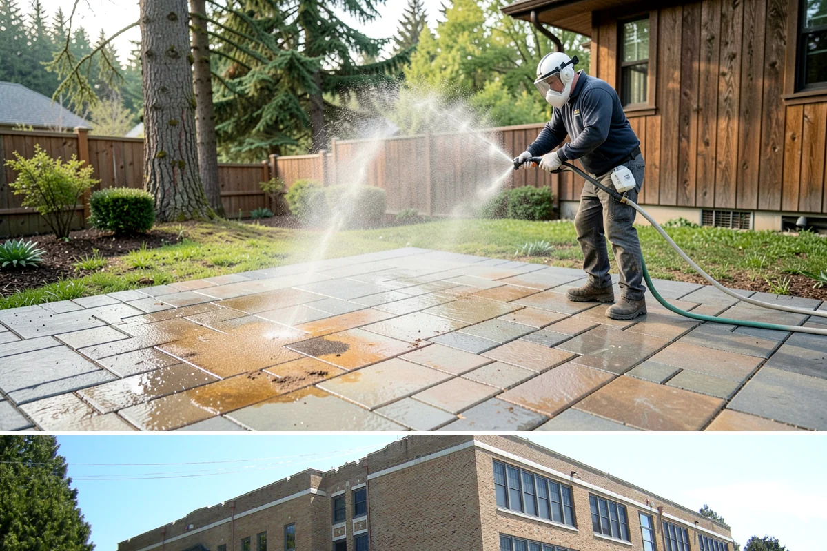 Garage Door Washing in Maple Valley, King County, WA - Spring is ideal for clearing the heavy cedar and cottonwood pollen that coats doors after a wet Northwest winter.