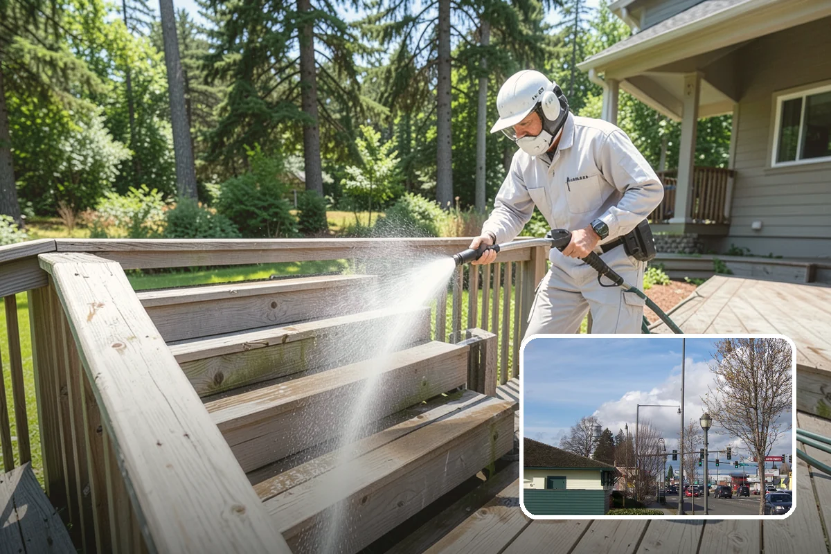 Garage Door Washing in Marysville, Snohomish County, WA - Brightens the most prominent surface on your home's front elevation