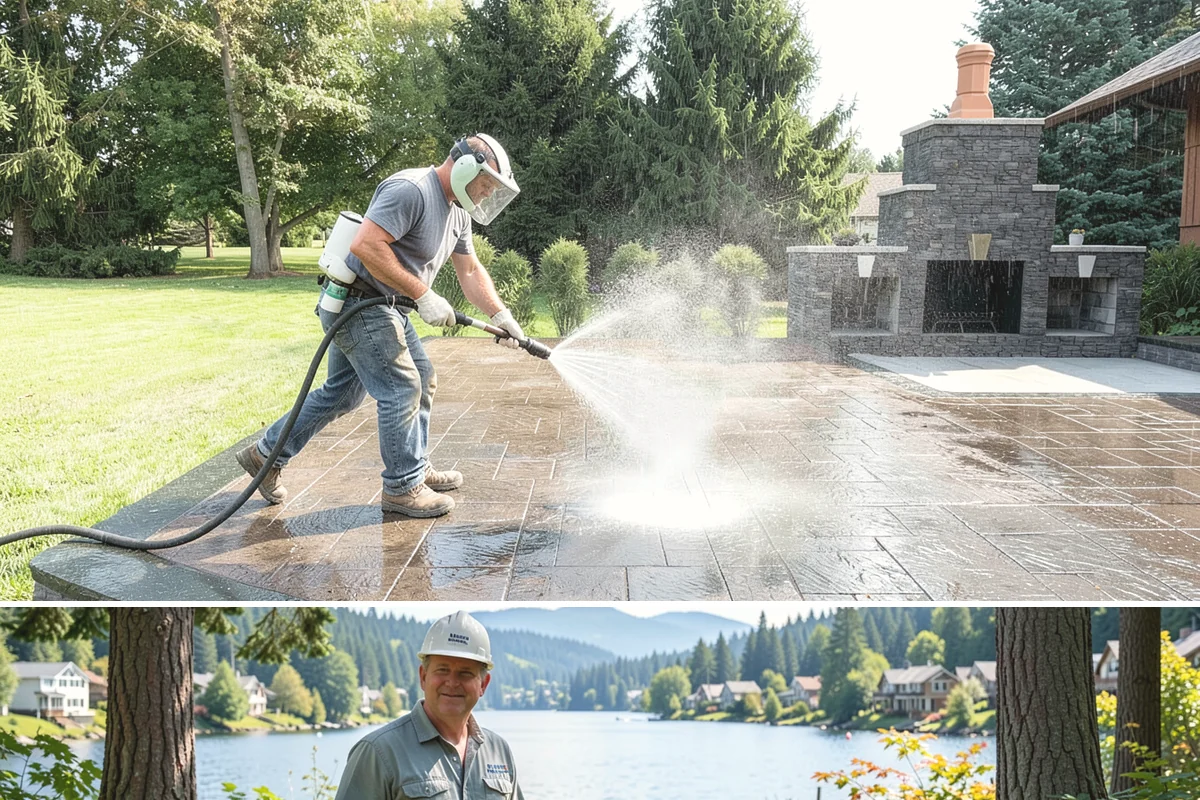Garage Door Washing in Milton, King County, WA - Spring is ideal for clearing the heavy cedar and cottonwood pollen that coats doors after a wet Northwest winter.