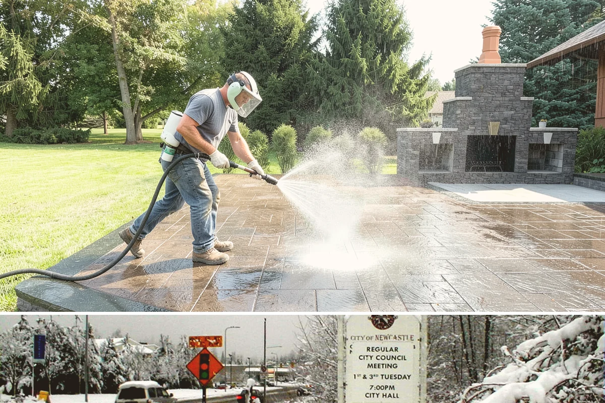 Garage Door Washing in Newcastle, King County, WA - Spring is ideal for clearing the heavy cedar and cottonwood pollen that coats doors after a wet Northwest winter.