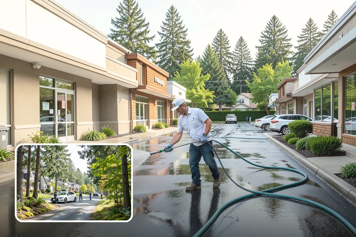 Garage Door Washing in Normandy Park, King County, WA - Brightens the most prominent surface on your home's front elevation