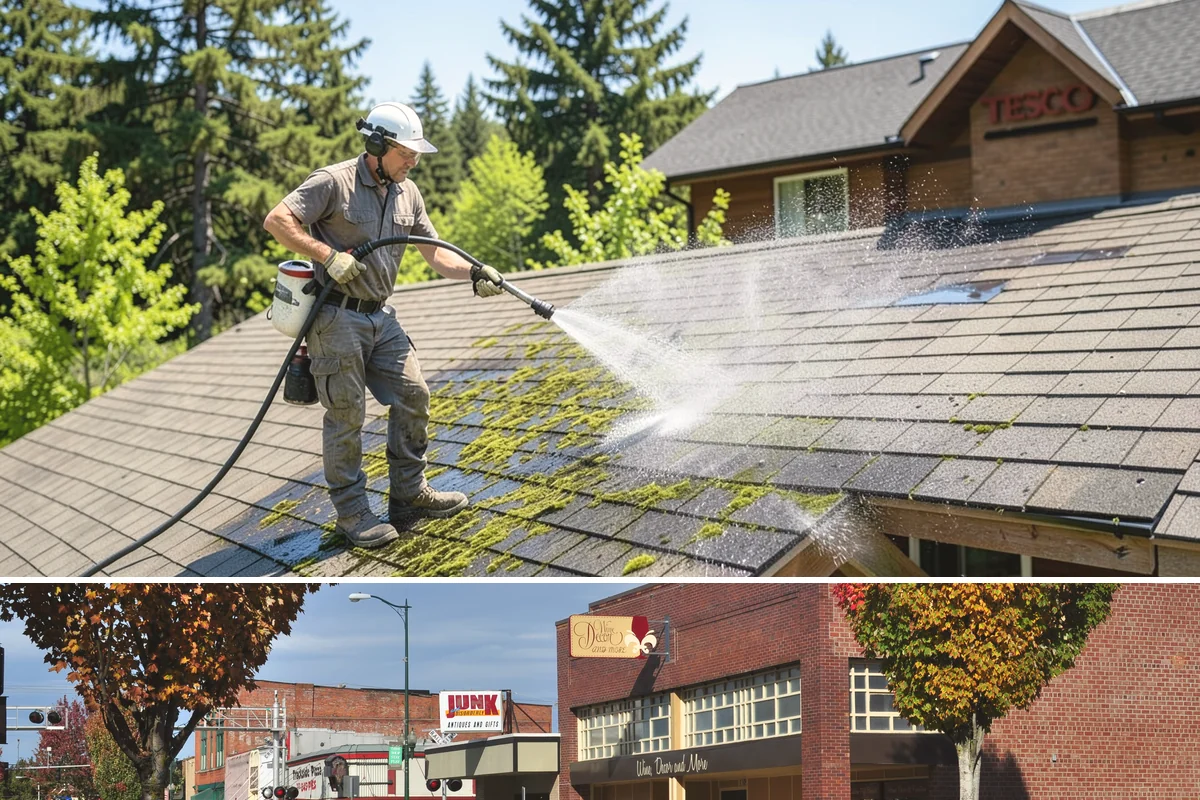 Garage Door Washing in Puyallup, Pierce County, WA - Spring is ideal for clearing the heavy cedar and cottonwood pollen that coats doors after a wet Northwest winter.
