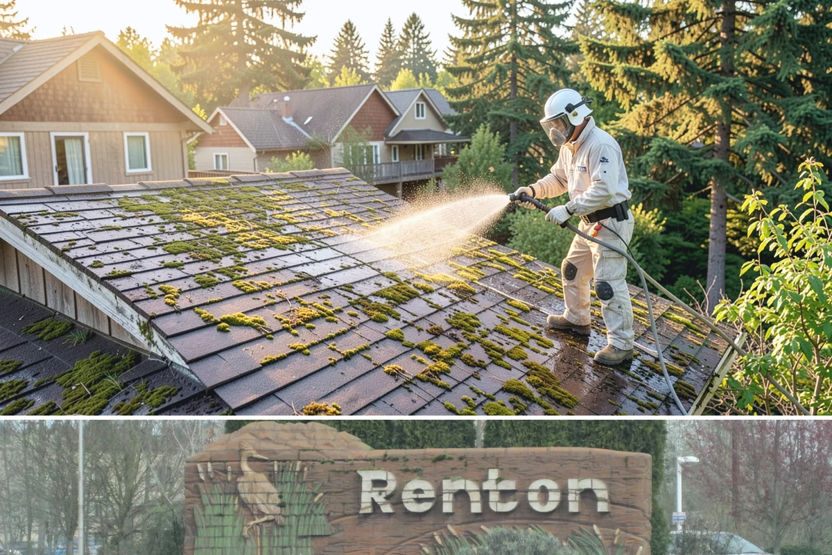 Garage Door Washing in Renton, King County, WA - Spring is ideal for clearing the heavy cedar and cottonwood pollen that coats doors after a wet Northwest winter.