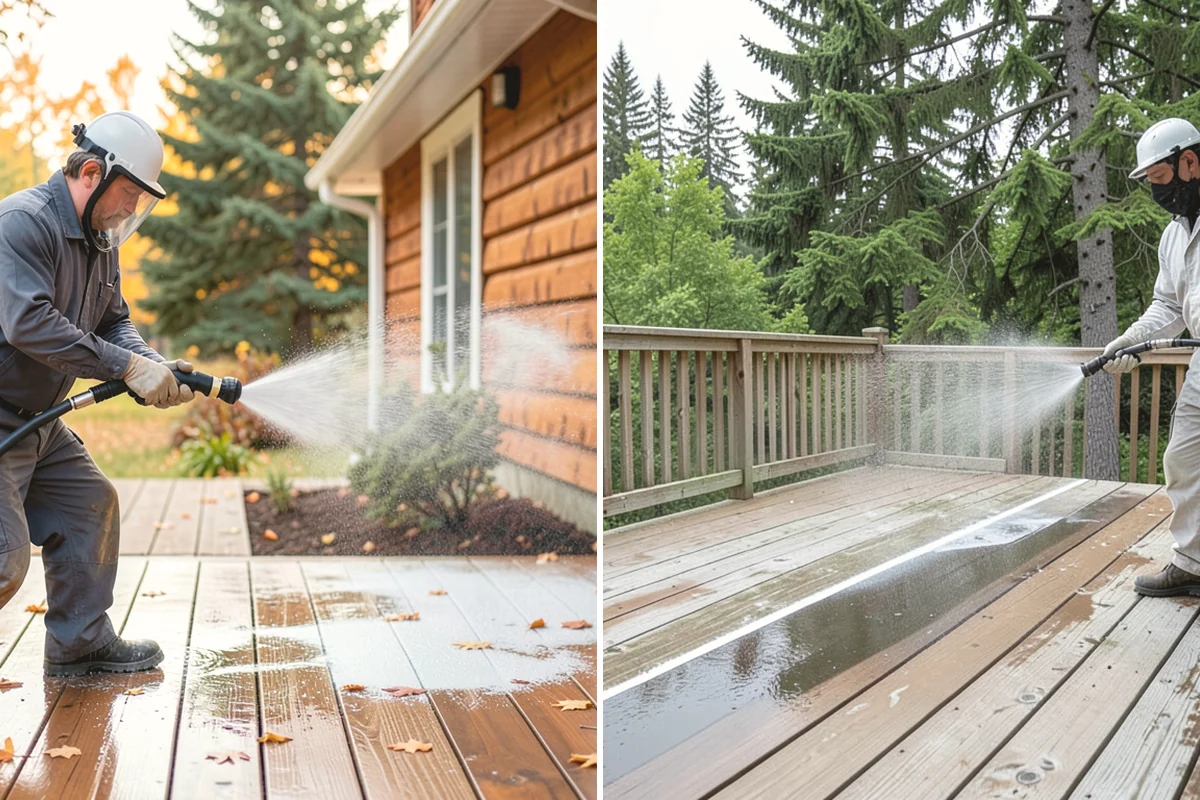 Garage Door Washing in Ruston, Pierce County, WA - Rinse loose dust and cobwebs from panels and track hardware