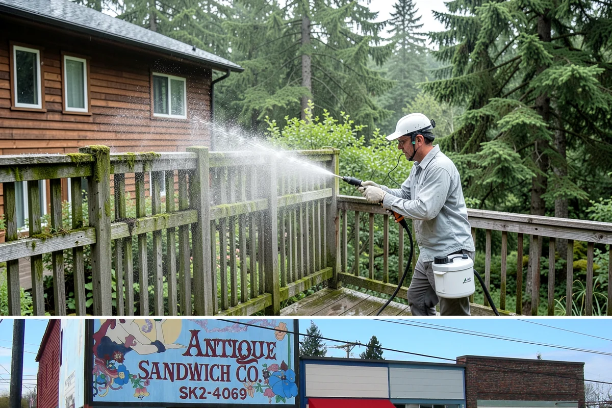 Garage Door Washing in Ruston, Pierce County, WA - Spring is ideal for clearing the heavy cedar and cottonwood pollen that coats doors after a wet Northwest winter.