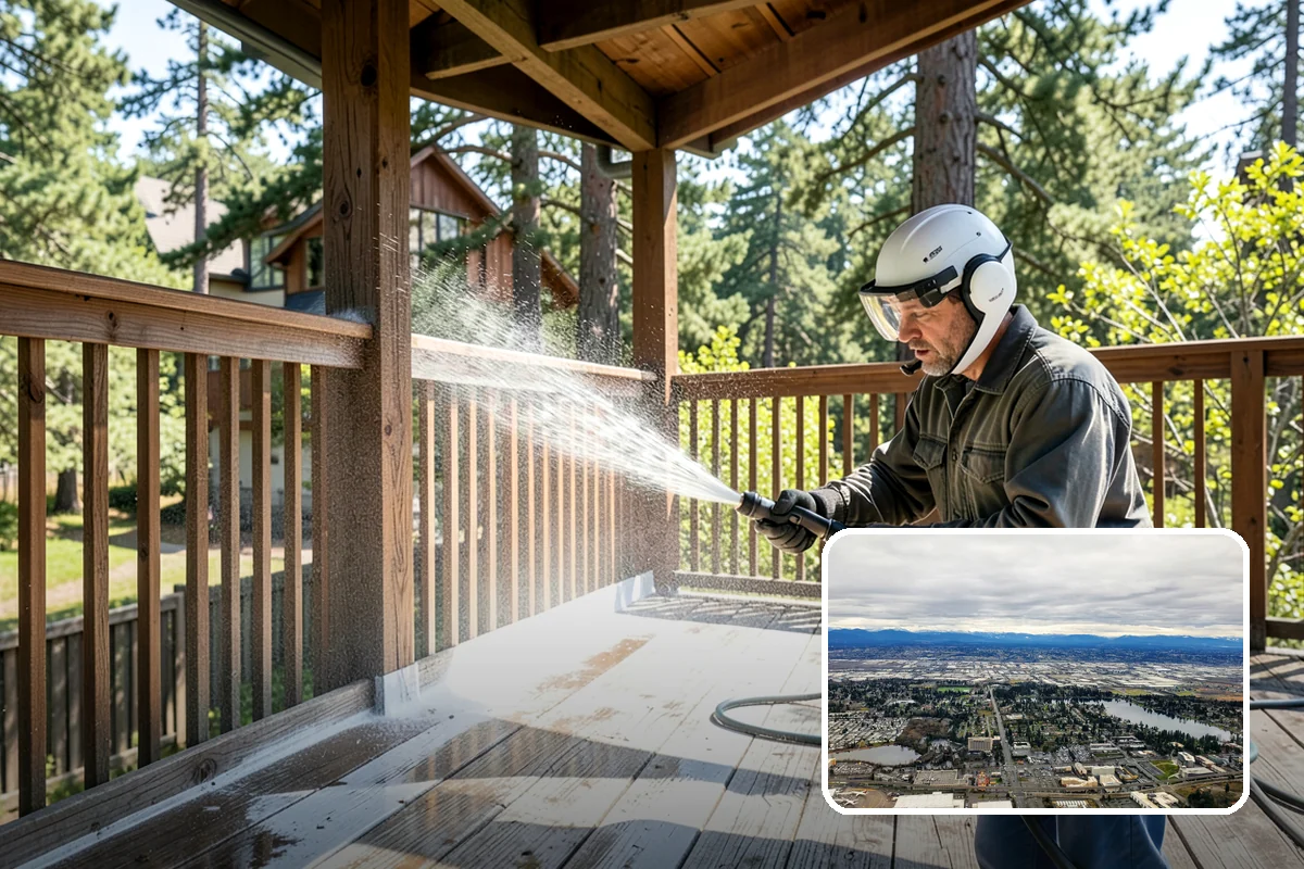 Garage Door Washing in SeaTac, King County, WA - Brightens the most prominent surface on your home's front elevation