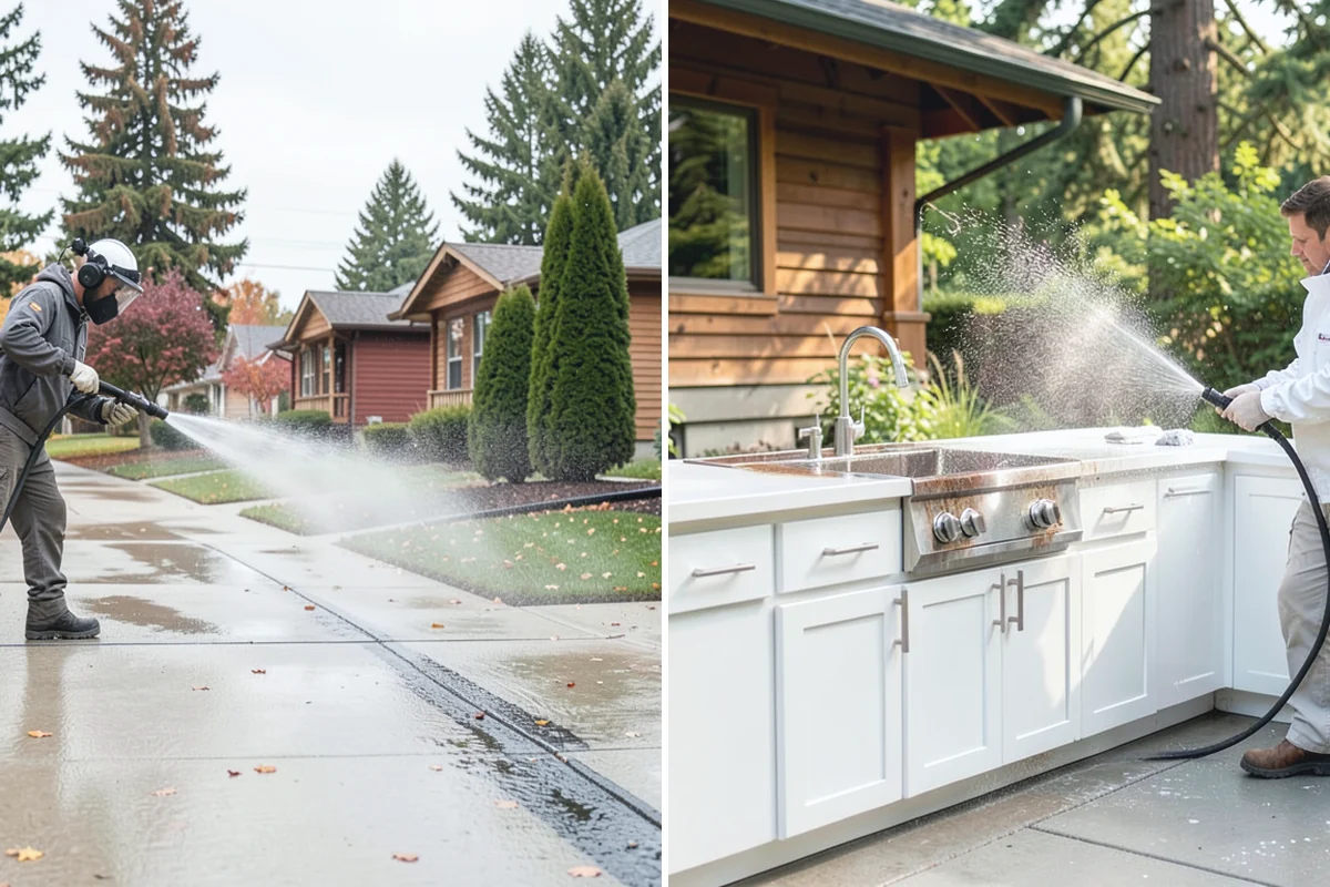 Garage Door Washing in Skykomish, King County, WA - Rinse loose dust and cobwebs from panels and track hardware