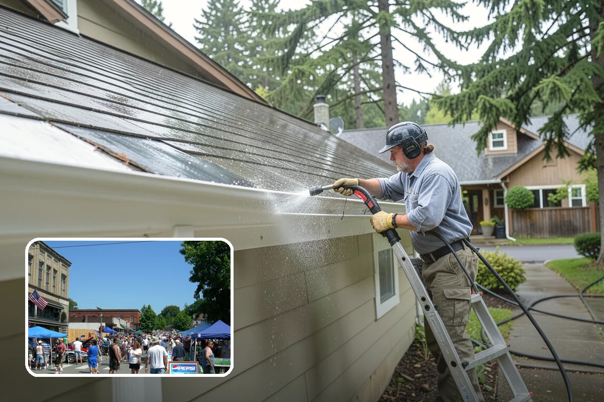 Garage Door Washing in Snohomish, Snohomish County, WA - Brightens the most prominent surface on your home's front elevation