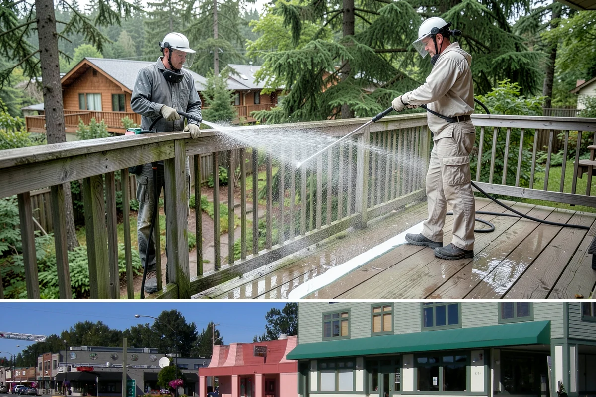 Garage Door Washing in Snoqualmie, King County, WA - Spring is ideal for clearing the heavy cedar and cottonwood pollen that coats doors after a wet Northwest winter.