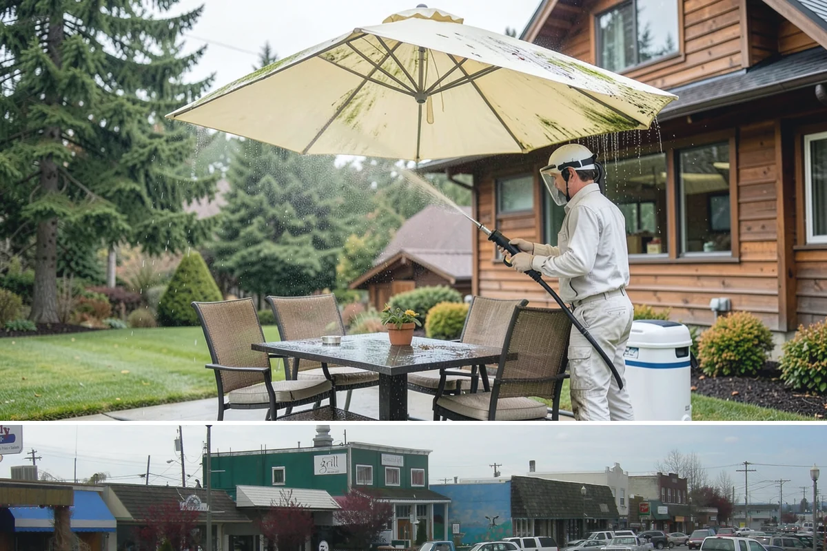 Garage Door Washing in Stanwood, Snohomish County, WA - Spring is ideal for clearing the heavy cedar and cottonwood pollen that coats doors after a wet Northwest winter.