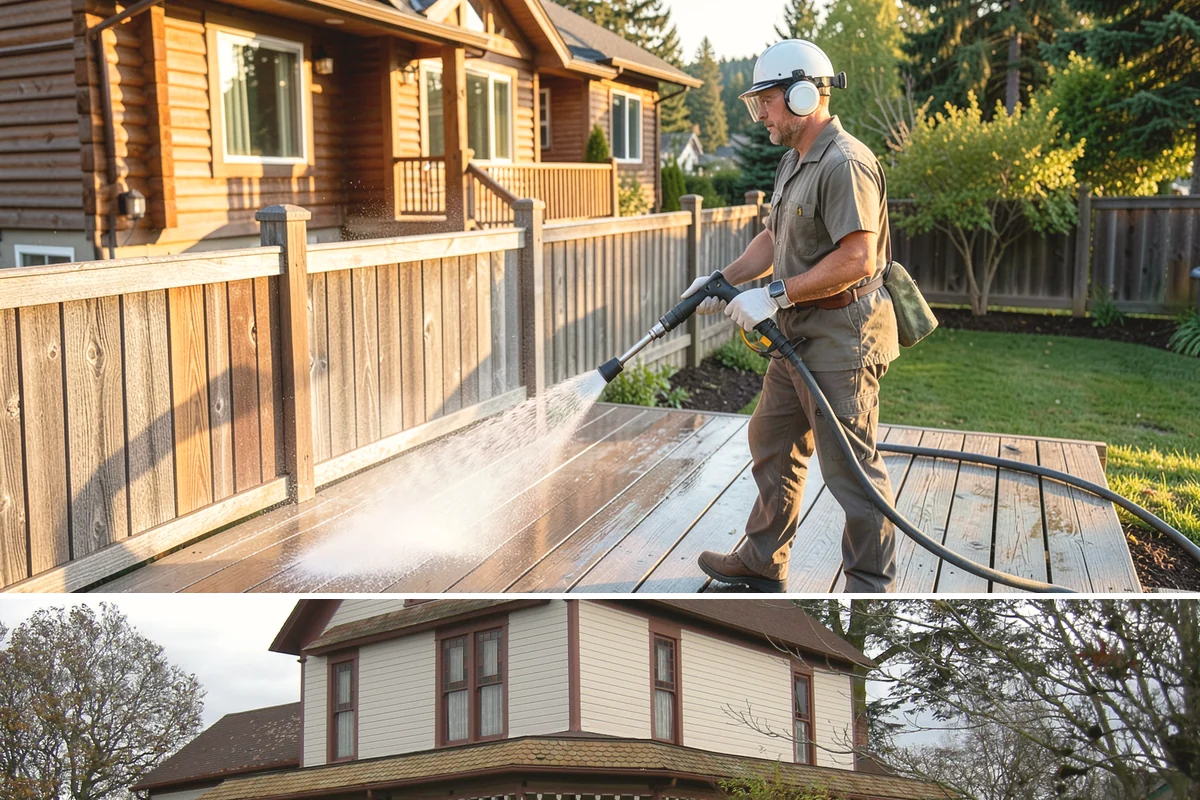 Garage Door Washing in Sumner, Pierce County, WA - Spring is ideal for clearing the heavy cedar and cottonwood pollen that coats doors after a wet Northwest winter.