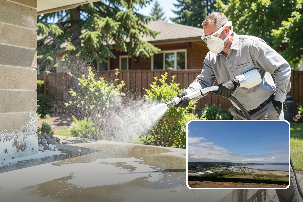Garage Door Washing in University Place, Pierce County, WA - Brightens the most prominent surface on your home's front elevation