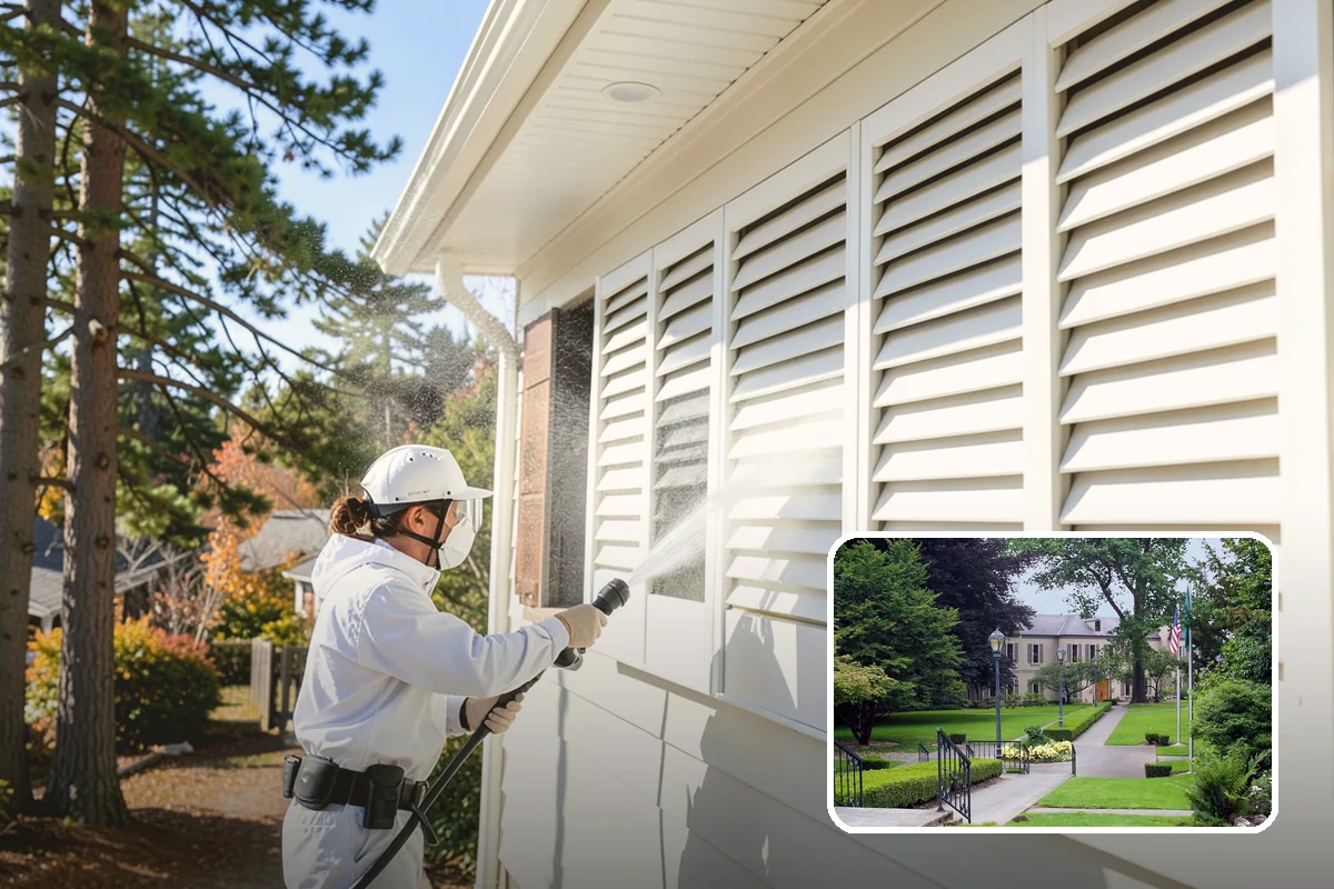 Garage Door Washing in Woodinville, King County, WA - Brightens the most prominent surface on your home's front elevation
