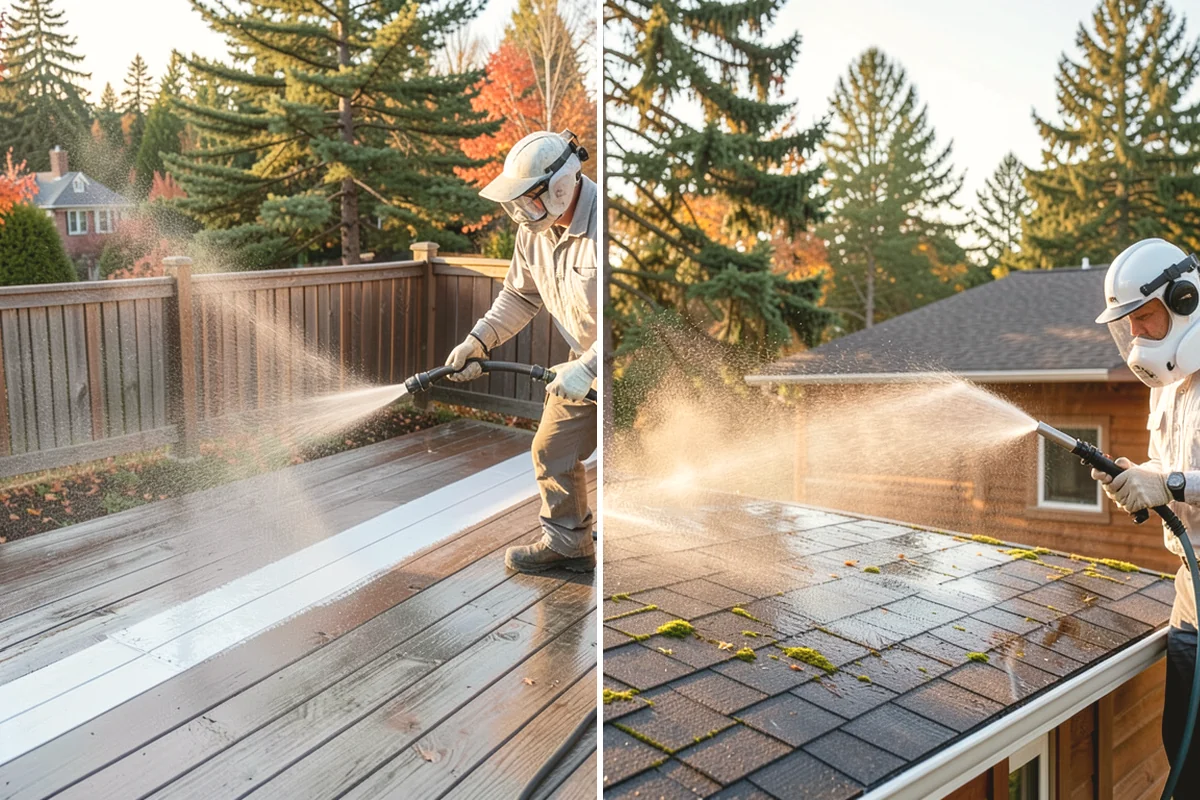 Garage Door Washing in Yarrow Point, King County, WA - Rinse loose dust and cobwebs from panels and track hardware
