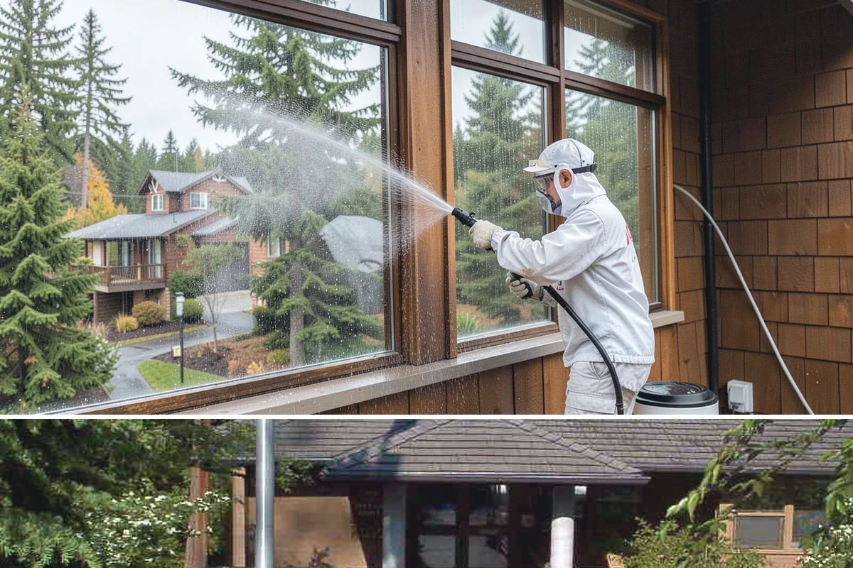 Garage Door Washing in Yarrow Point, King County, WA - Spring is ideal for clearing the heavy cedar and cottonwood pollen that coats doors after a wet Northwest winter.