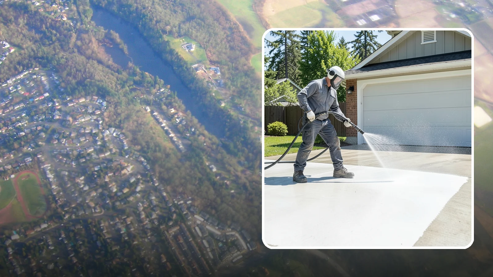 Garage Floor Cleaning in Algona, King County, WA - Deep-clean oil-soaked, dusty garage floors to a bright, safer surface ready for parking or coating.