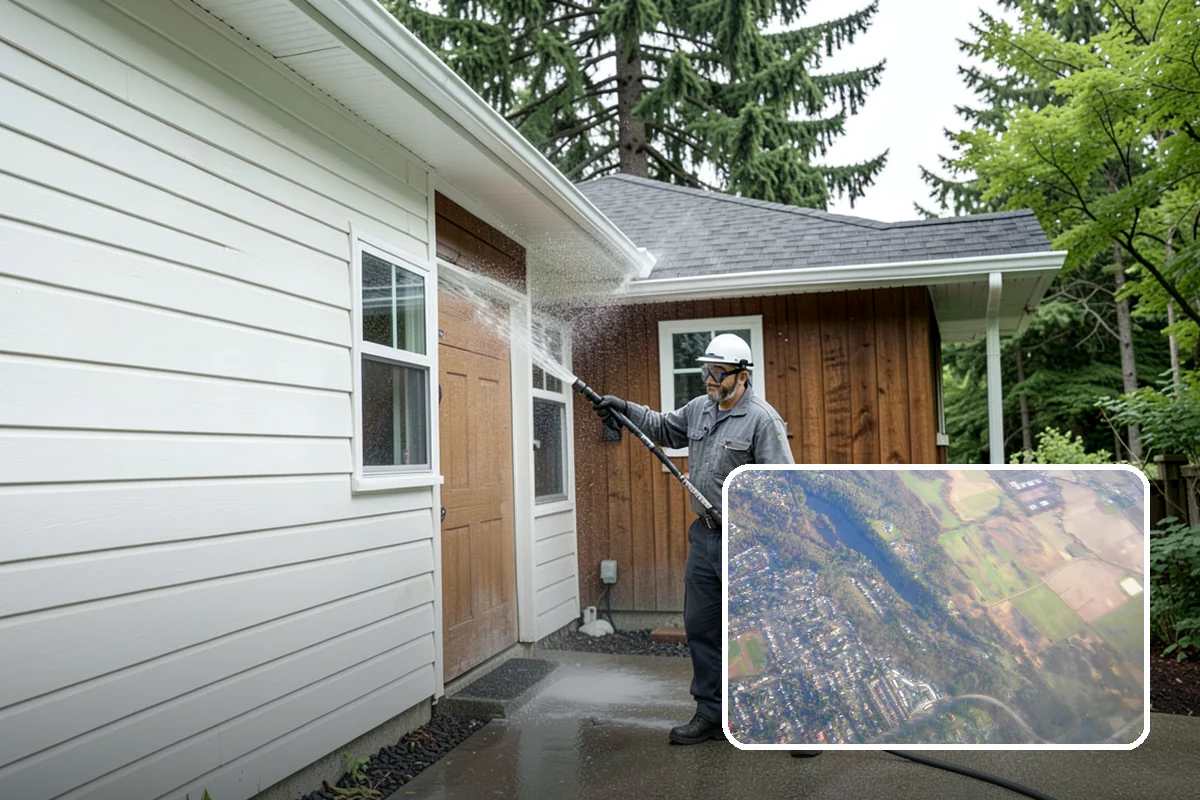 Garage Floor Cleaning in Algona, King County, WA - Cuts through years of oil, brake dust, and tracked-in road salt