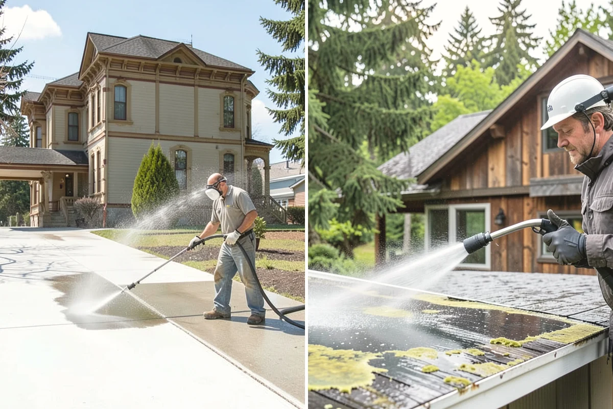 Garage Floor Cleaning in Anacortes, Skagit County, WA - Clear the floor and mask off walls and storage areas