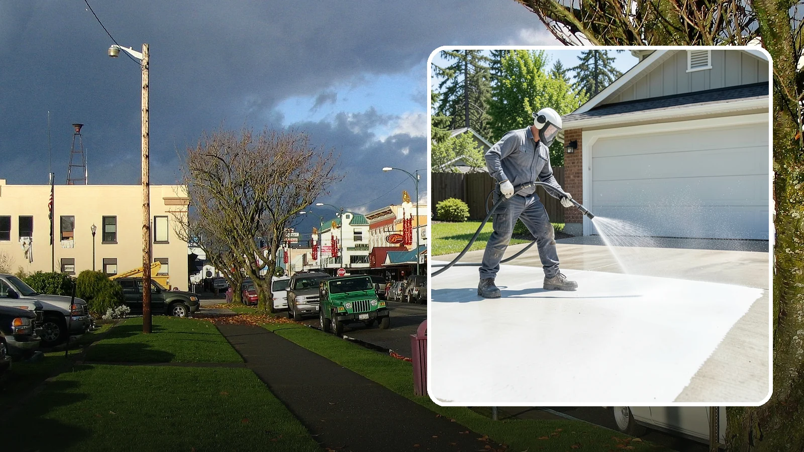 Garage Floor Cleaning in Arlington, Snohomish County, WA - Deep-clean oil-soaked, dusty garage floors to a bright, safer surface ready for parking or coating.