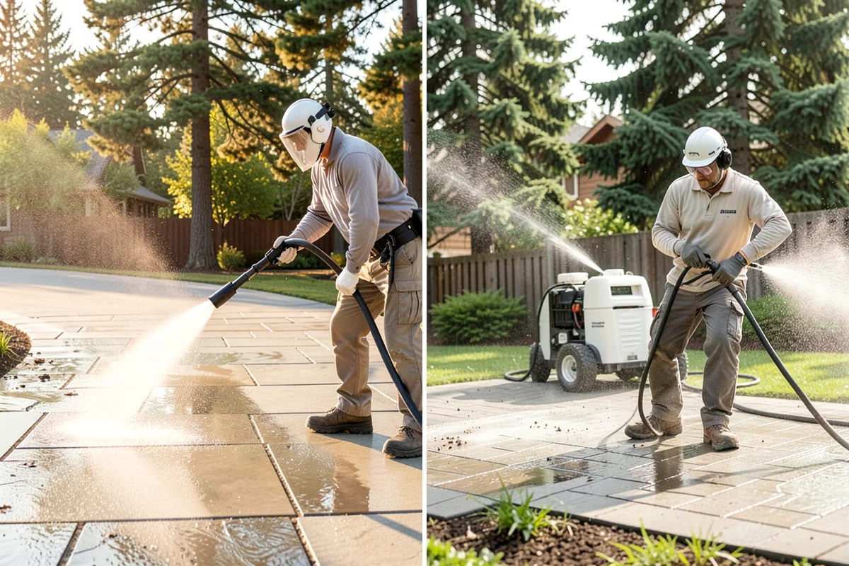 Garage Floor Cleaning in Arlington, Snohomish County, WA - Clear the floor and mask off walls and storage areas