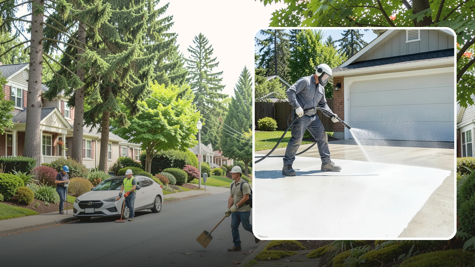 Garage Floor Cleaning in Beaux Arts Village, King County, WA - Deep-clean oil-soaked, dusty garage floors to a bright, safer surface ready for parking or coating.