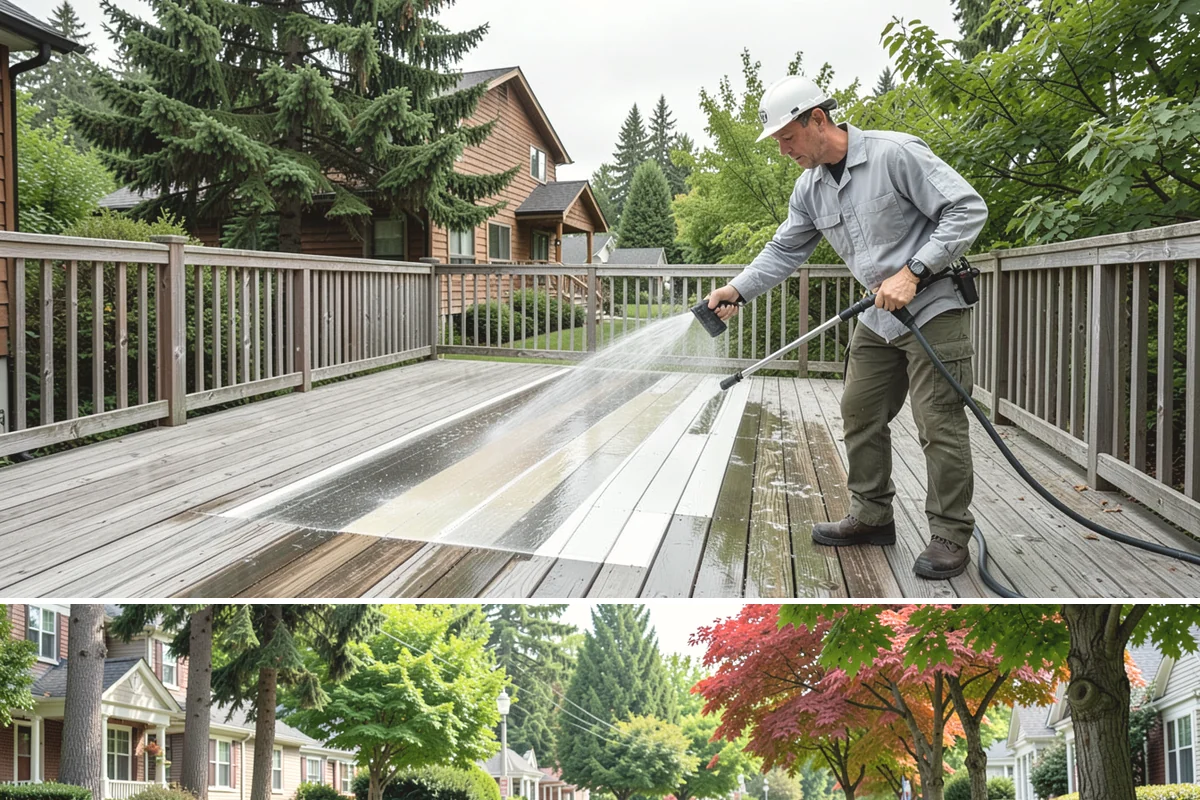 Garage Floor Cleaning in Beaux Arts Village, King County, WA - Because a garage floor is sheltered, this service works year-round, though winter is popular when homeowners prep for coating...
