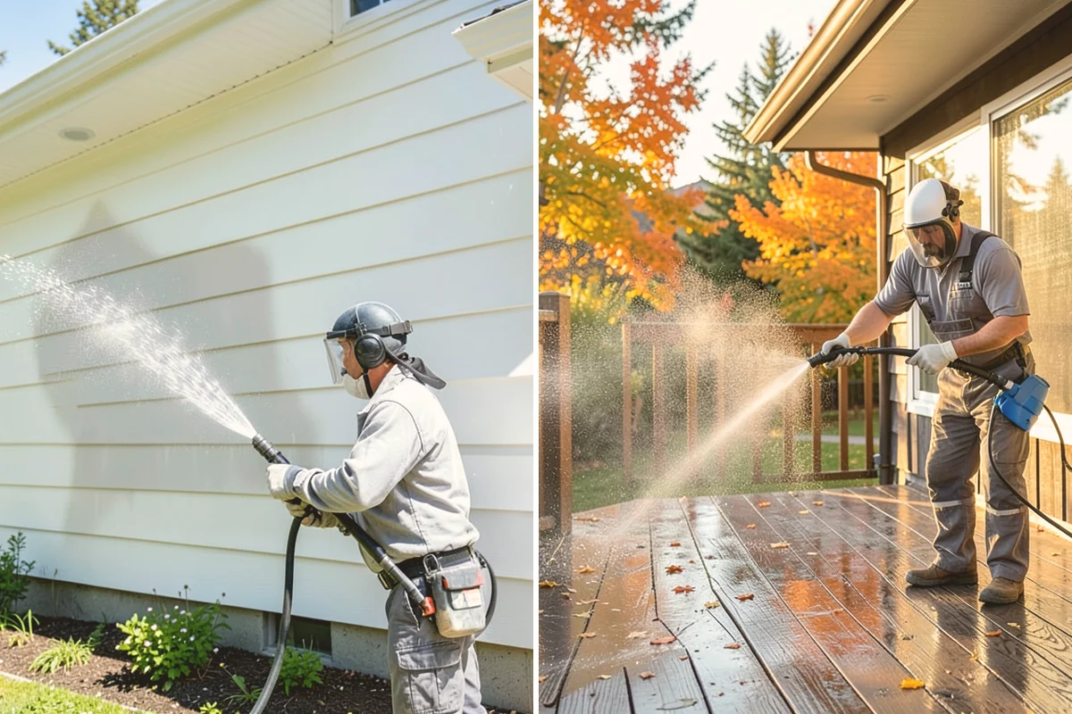 Garage Floor Cleaning in Bellevue, King County, WA - Clear the floor and mask off walls and storage areas