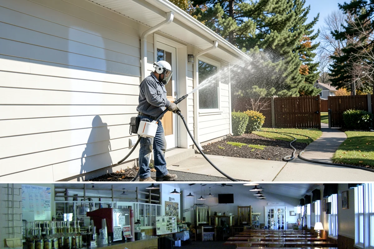 Garage Floor Cleaning in Black Diamond, King County, WA - Because a garage floor is sheltered, this service works year-round, though winter is popular when homeowners prep for coating...