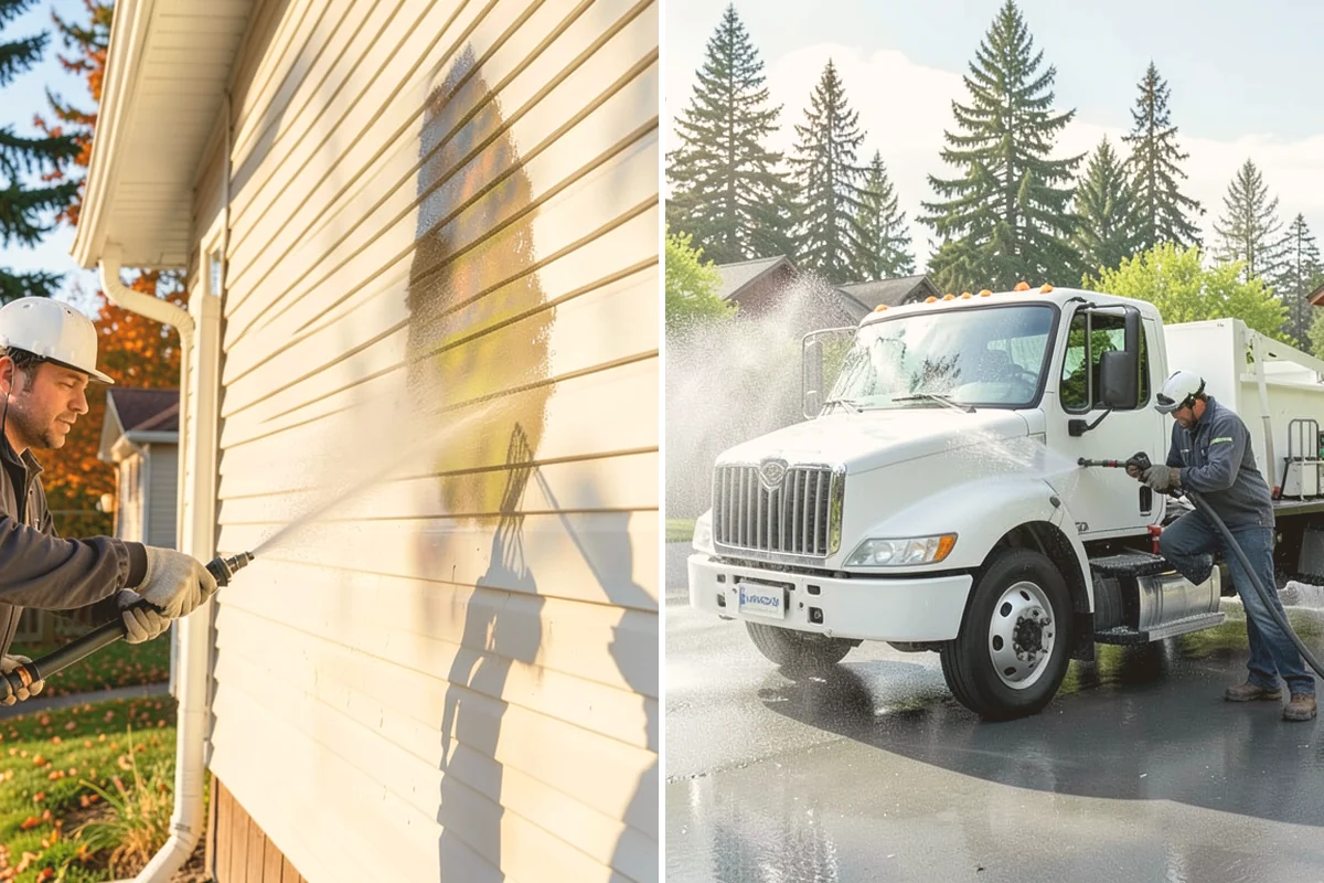 Garage Floor Cleaning in Bothell, King County, WA - Clear the floor and mask off walls and storage areas