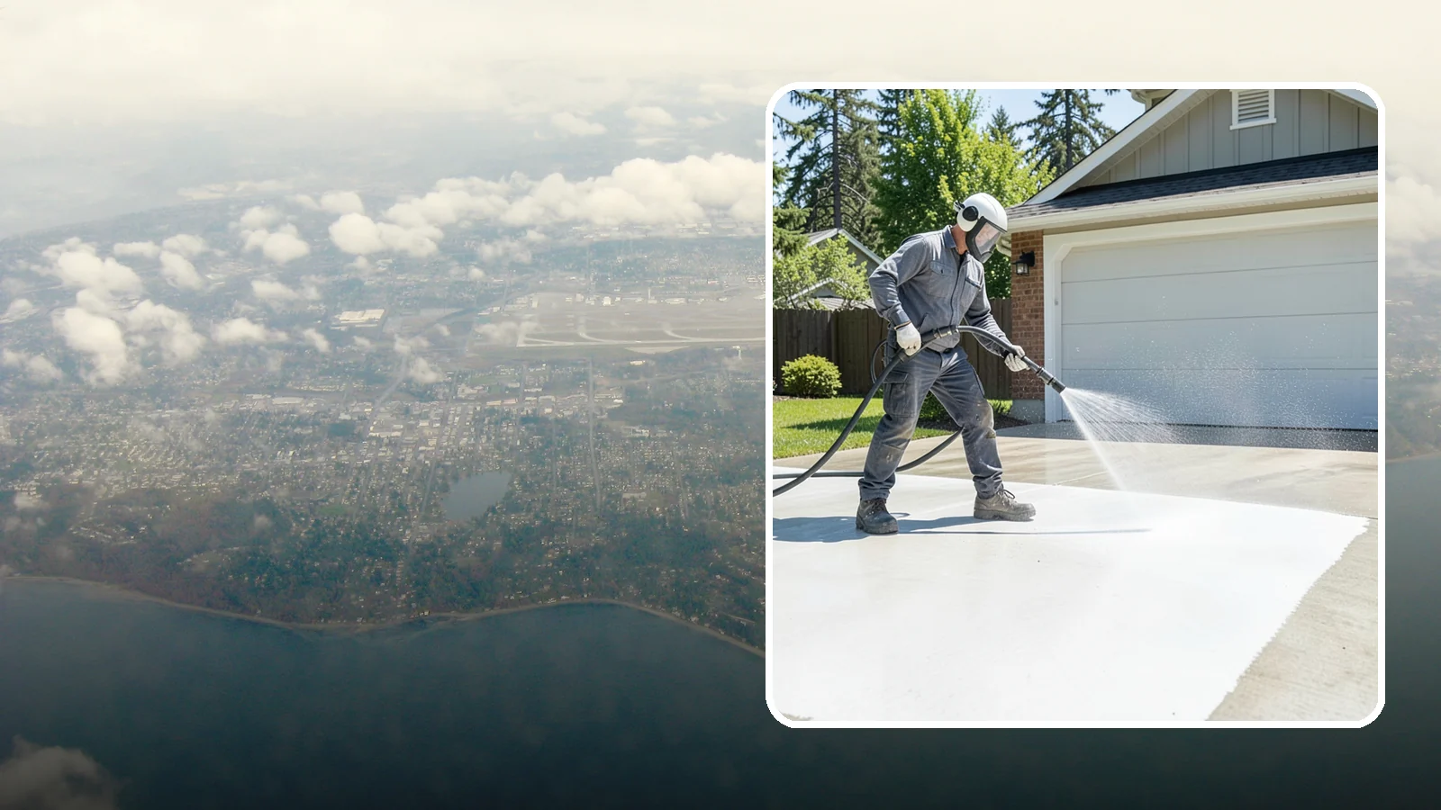 Garage Floor Cleaning in Burien, King County, WA - Deep-clean oil-soaked, dusty garage floors to a bright, safer surface ready for parking or coating.